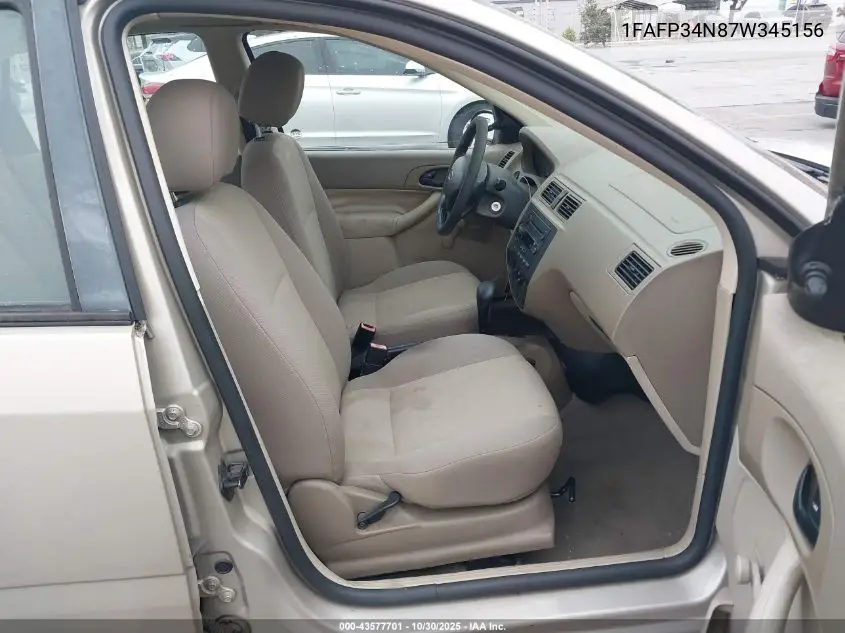 1FAFP34N87W345156 2007 Ford Focus S/Se/Ses