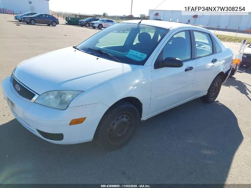 1FAFP34NX7W308254 2007 Ford Focus S/Se/Ses