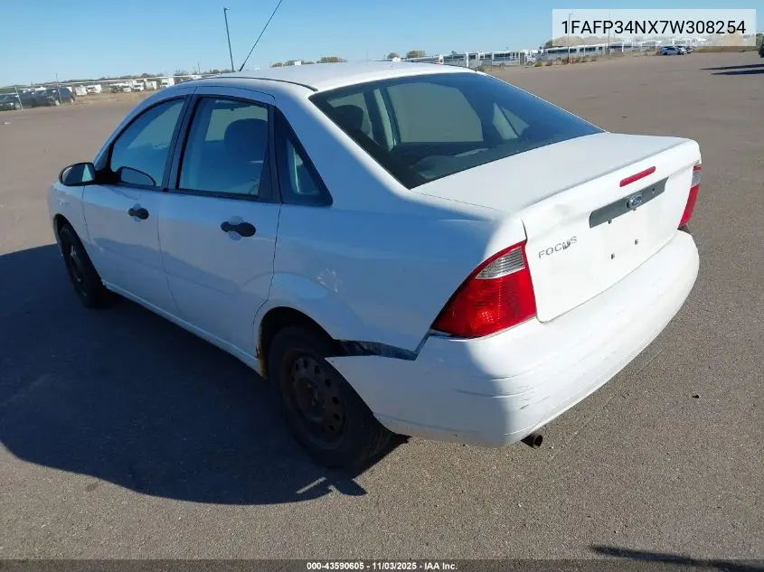 1FAFP34NX7W308254 2007 Ford Focus S/Se/Ses