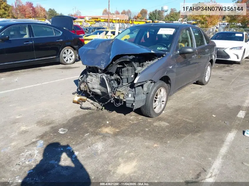 1FAHP34N07W356144 2007 Ford Focus S/Se/Ses