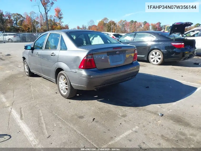 1FAHP34N07W356144 2007 Ford Focus S/Se/Ses