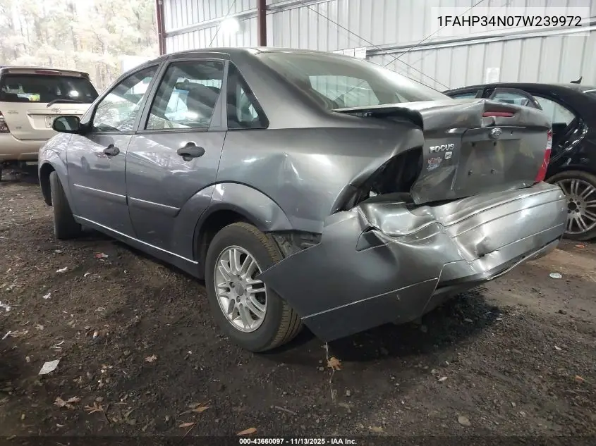 1FAHP34N07W239972 2007 Ford Focus S/Se/Ses