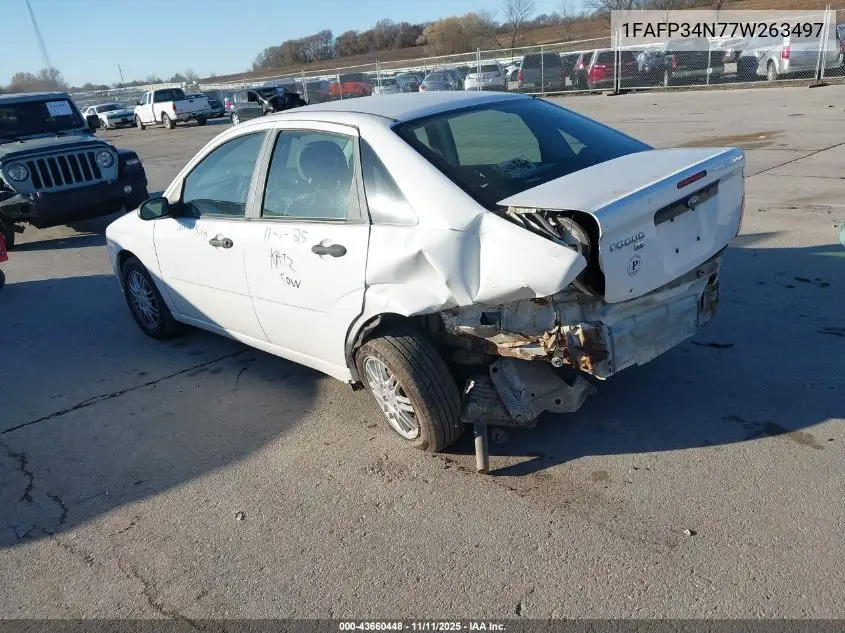 1FAFP34N77W263497 2007 Ford Focus S/Se/Ses