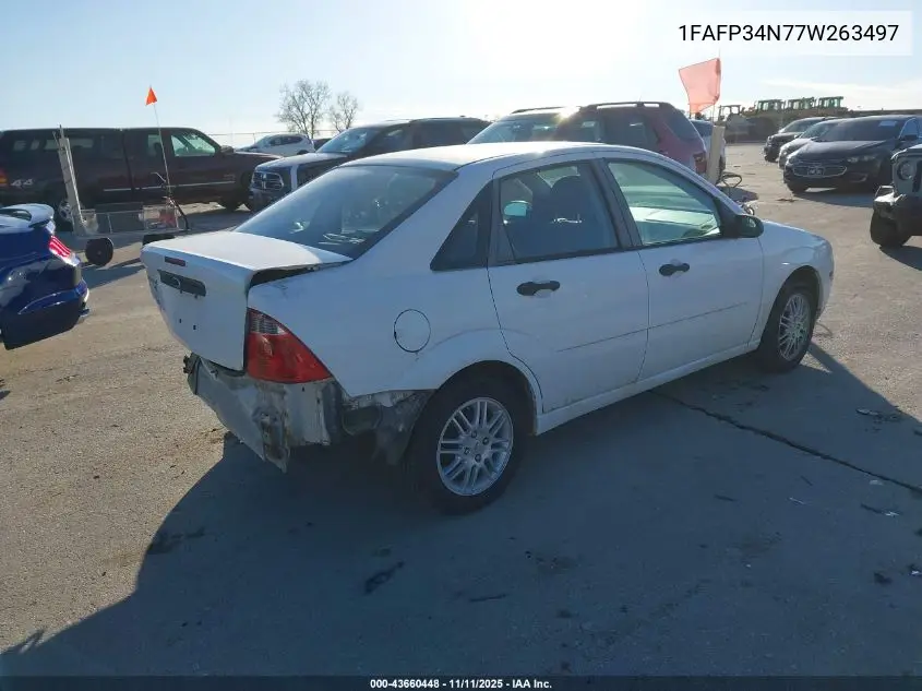1FAFP34N77W263497 2007 Ford Focus S/Se/Ses