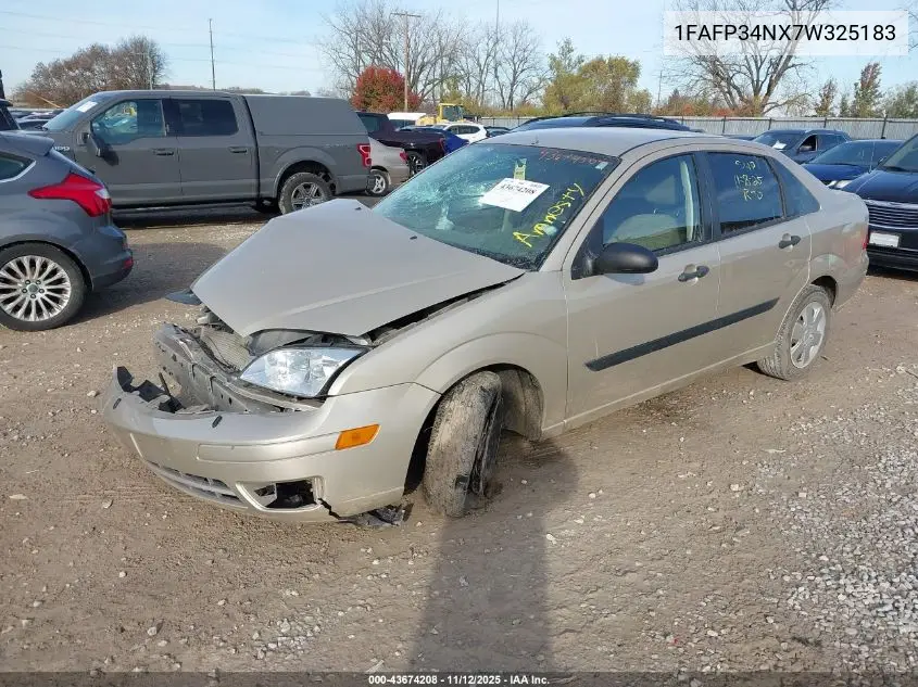 1FAFP34NX7W325183 2007 Ford Focus S/Se/Ses