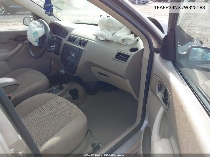 1FAFP34NX7W325183 2007 Ford Focus S/Se/Ses
