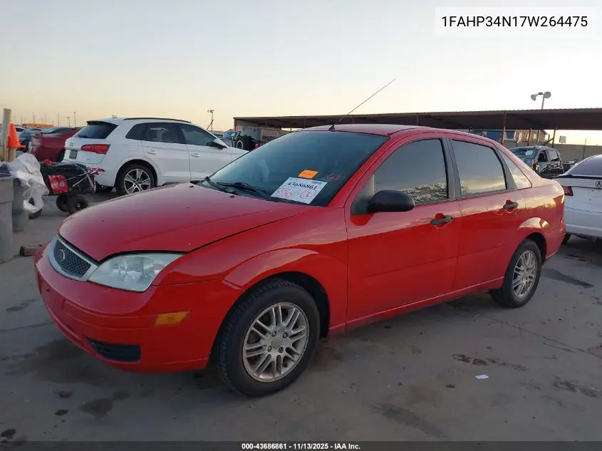 1FAHP34N17W264475 2007 Ford Focus S/Se/Ses