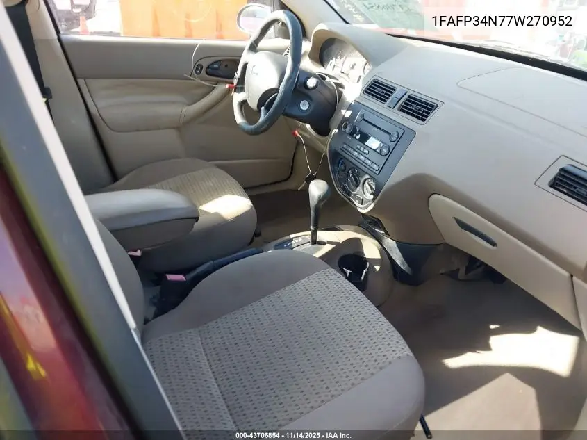 1FAFP34N77W270952 2007 Ford Focus S/Se/Ses