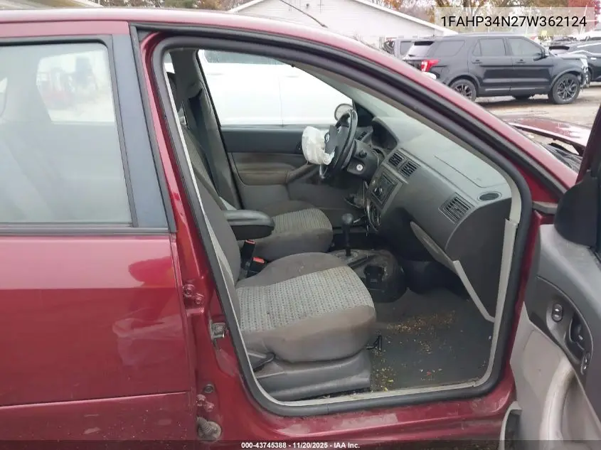 1FAHP34N27W362124 2007 Ford Focus S/Se/Ses