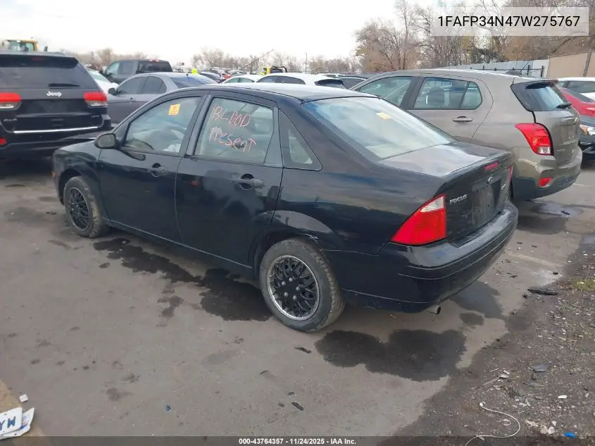 1FAFP34N47W275767 2007 Ford Focus S/Se/Ses