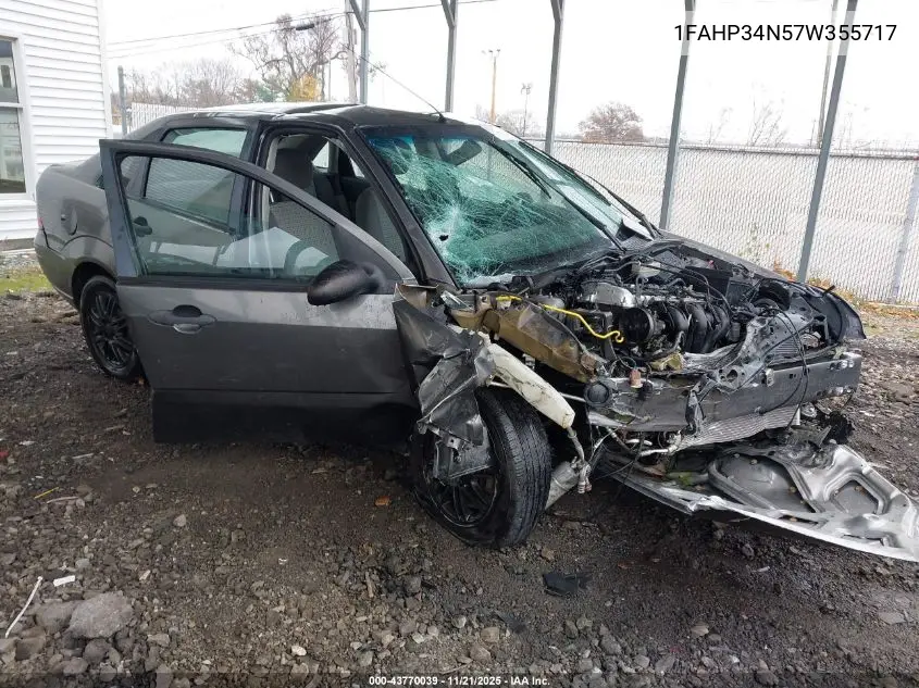 1FAHP34N57W355717 2007 Ford Focus S/Se/Ses