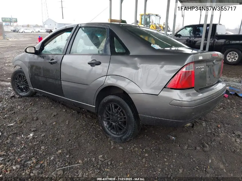 1FAHP34N57W355717 2007 Ford Focus S/Se/Ses