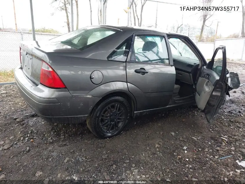 1FAHP34N57W355717 2007 Ford Focus S/Se/Ses