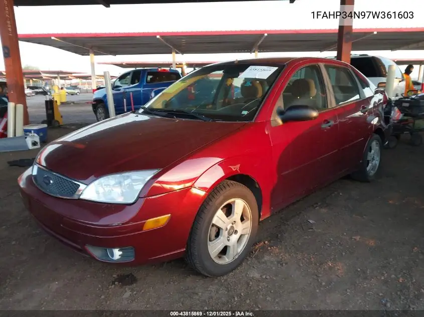 1FAHP34N97W361603 2007 Ford Focus S/Se/Ses