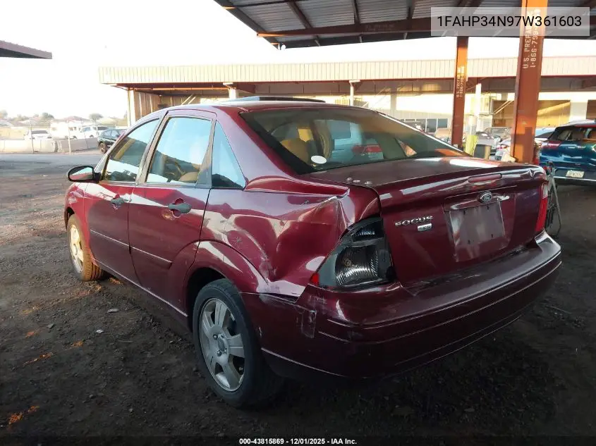 1FAHP34N97W361603 2007 Ford Focus S/Se/Ses