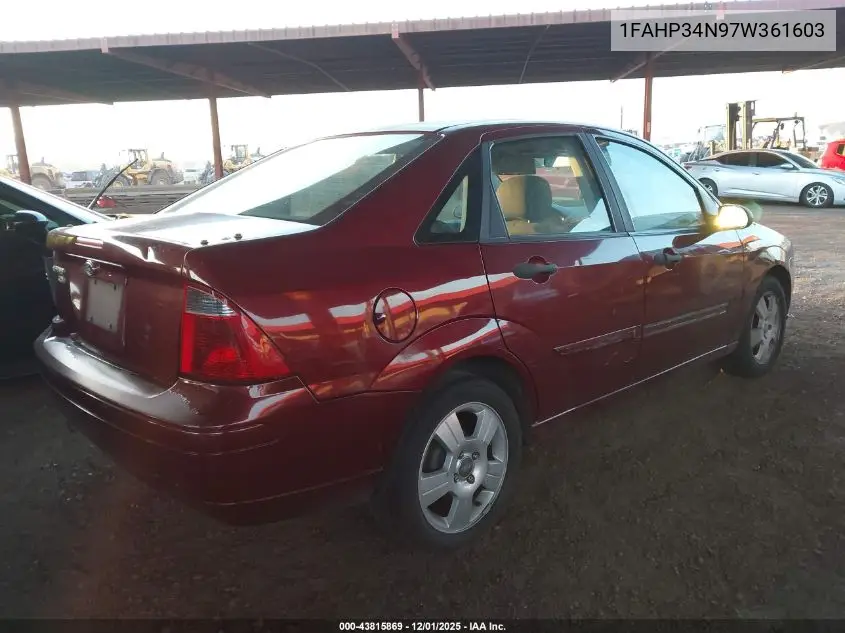 1FAHP34N97W361603 2007 Ford Focus S/Se/Ses