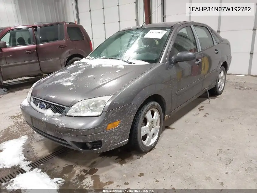 1FAHP34N07W192782 2007 Ford Focus S/Se/Ses