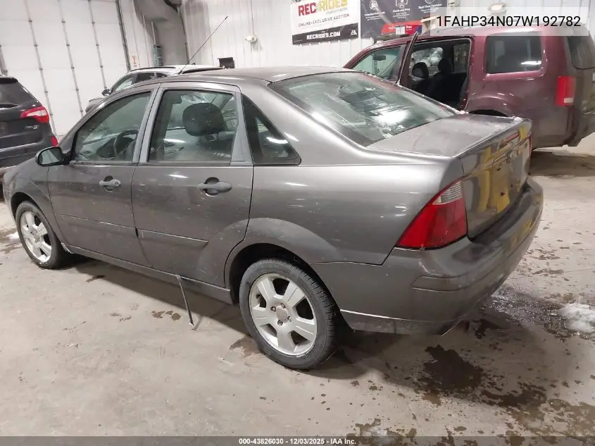 1FAHP34N07W192782 2007 Ford Focus S/Se/Ses