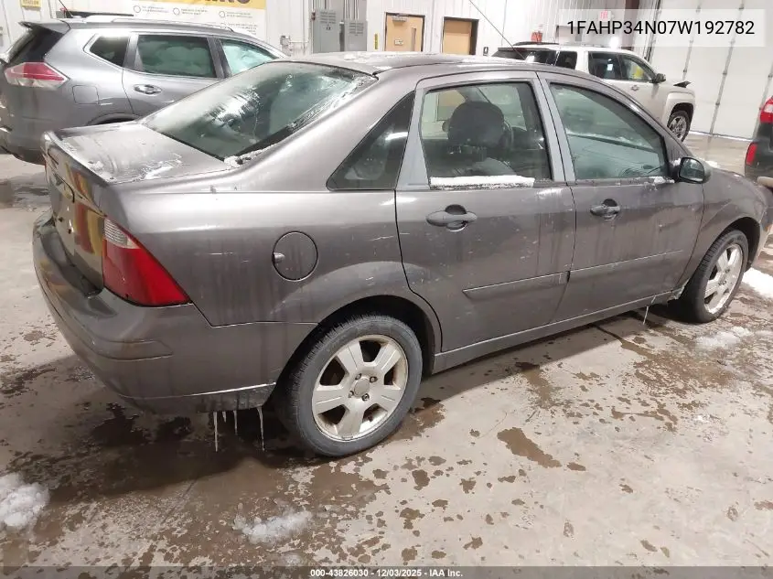 1FAHP34N07W192782 2007 Ford Focus S/Se/Ses