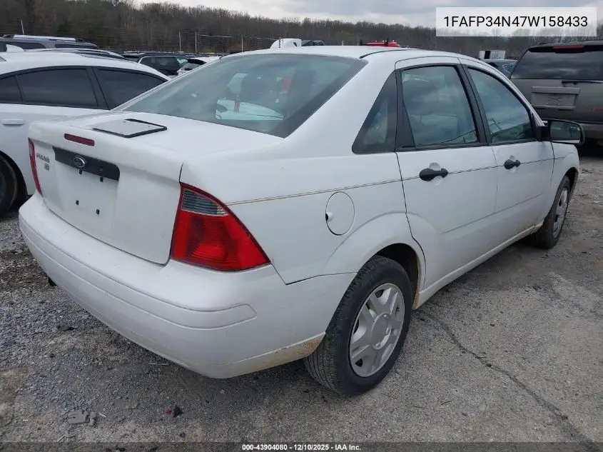 1FAFP34N47W158433 2007 Ford Focus S/Se/Ses