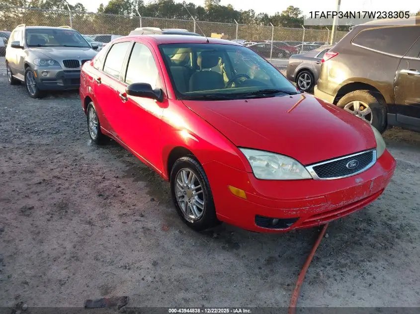 1FAFP34N17W238305 2007 Ford Focus S/Se/Ses