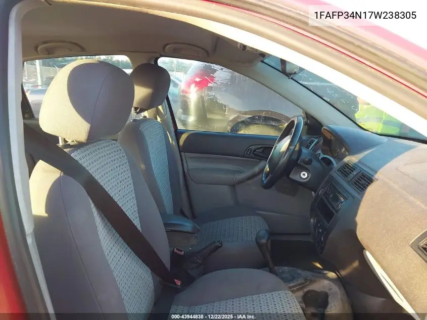 1FAFP34N17W238305 2007 Ford Focus S/Se/Ses