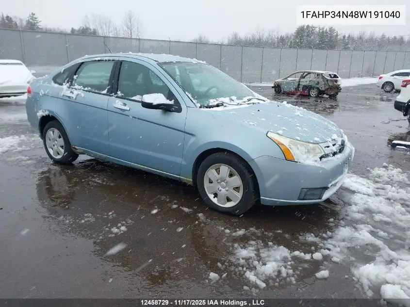1FAHP34N48W191040 2008 Ford Focus