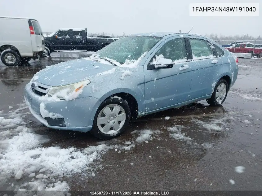 1FAHP34N48W191040 2008 Ford Focus