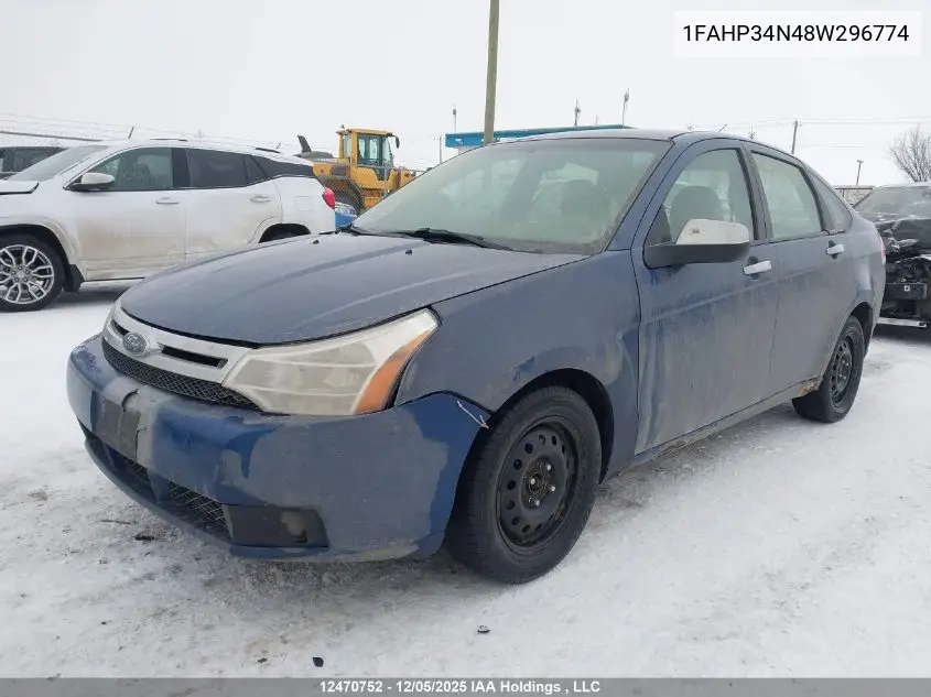 1FAHP34N48W296774 2008 Ford Focus S/Se