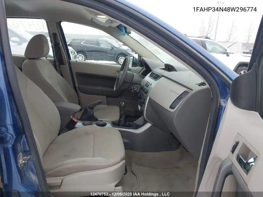 1FAHP34N48W296774 2008 Ford Focus S/Se