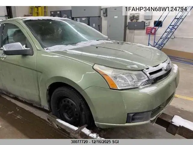 1FAHP34N68W124794 2008 Ford Focus S/Se