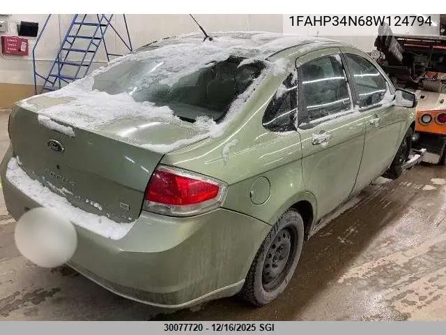 1FAHP34N68W124794 2008 Ford Focus S/Se