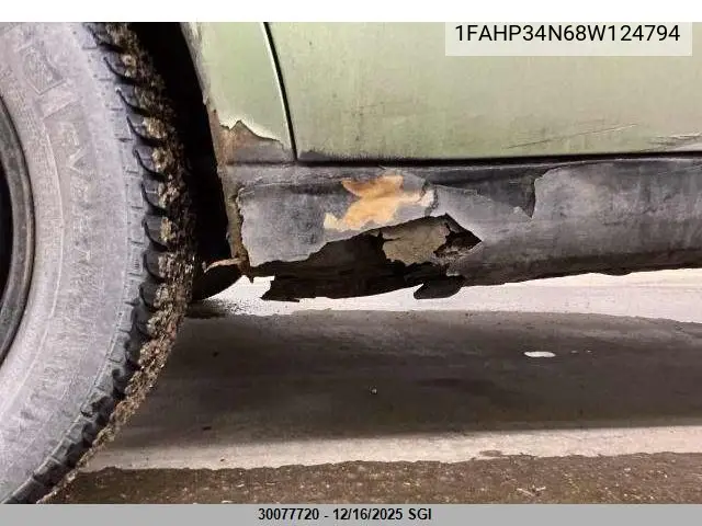 1FAHP34N68W124794 2008 Ford Focus S/Se