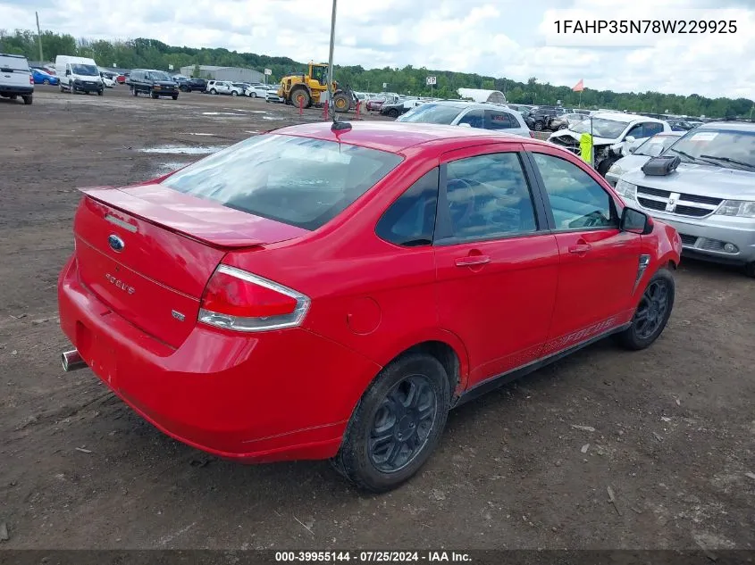 1FAHP35N78W229925 2008 Ford Focus Se/Ses