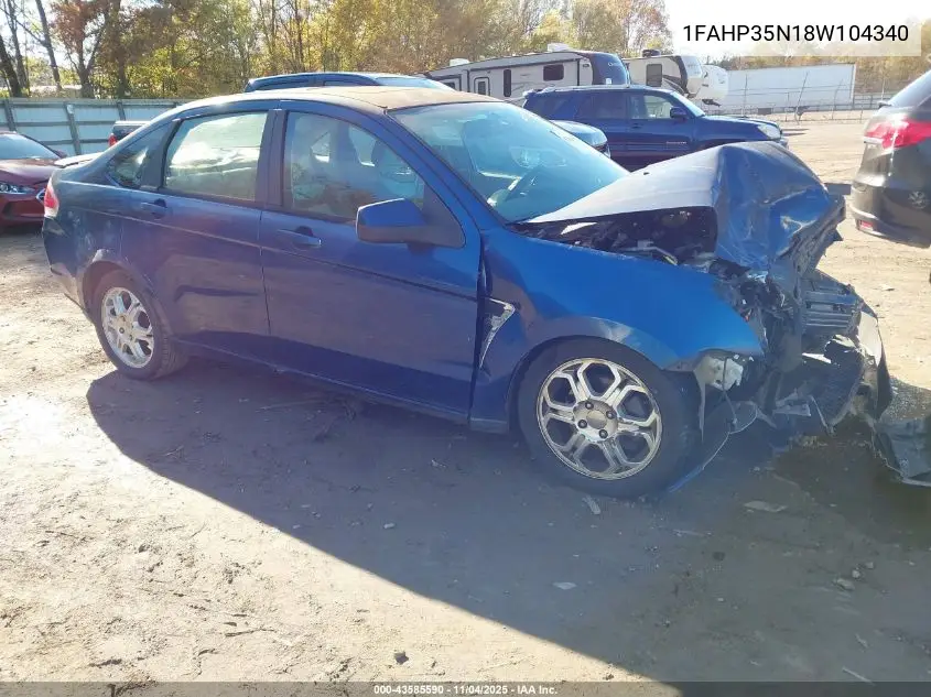 1FAHP35N18W104340 2008 Ford Focus Se/Ses