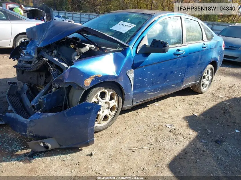 1FAHP35N18W104340 2008 Ford Focus Se/Ses