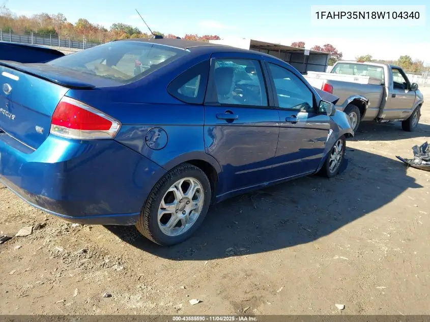 1FAHP35N18W104340 2008 Ford Focus Se/Ses