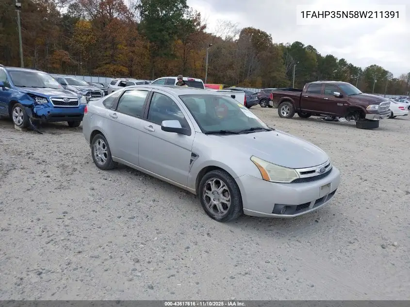1FAHP35N58W211391 2008 Ford Focus Se/Ses