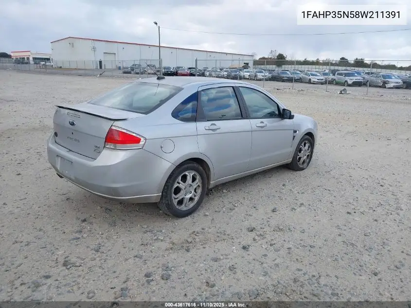 1FAHP35N58W211391 2008 Ford Focus Se/Ses