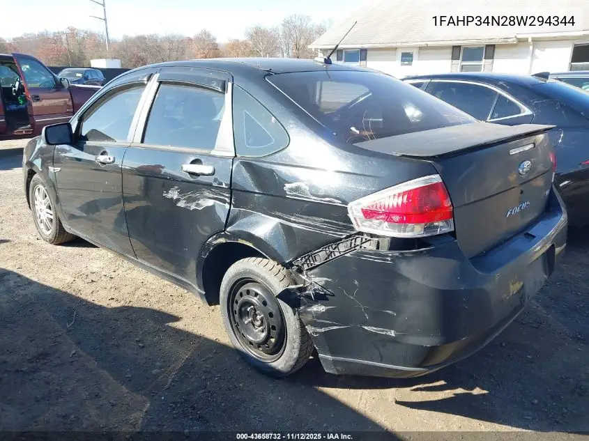 1FAHP34N28W294344 2008 Ford Focus S
