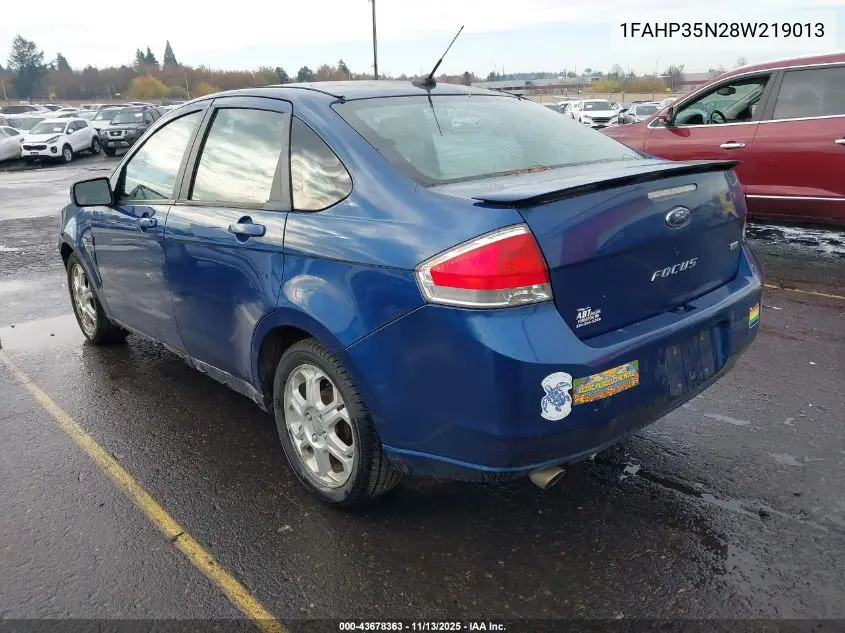 1FAHP35N28W219013 2008 Ford Focus Se/Ses
