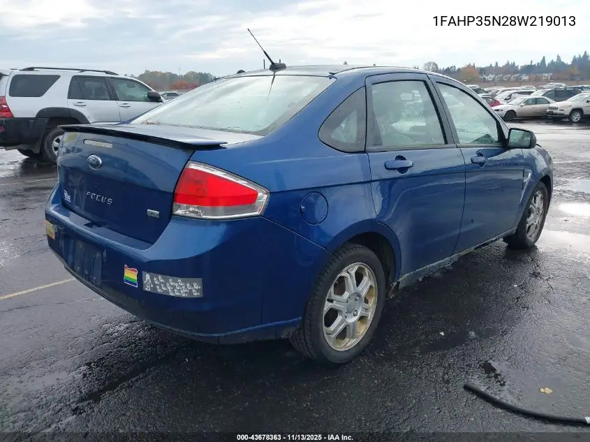 1FAHP35N28W219013 2008 Ford Focus Se/Ses