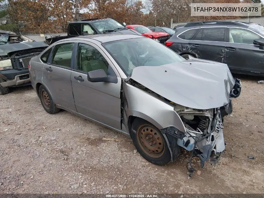 1FAHP34NX8W162478 2008 Ford Focus S