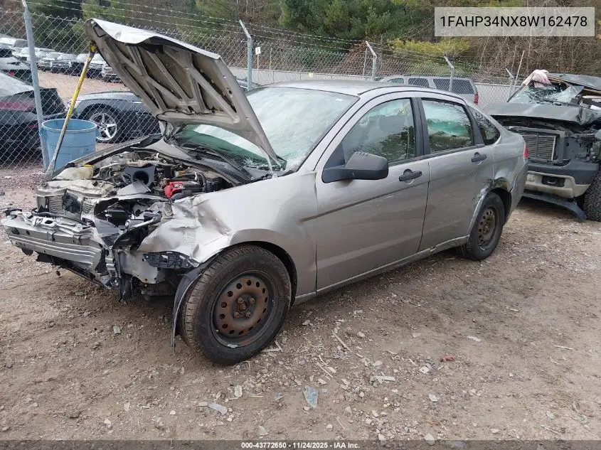 1FAHP34NX8W162478 2008 Ford Focus S