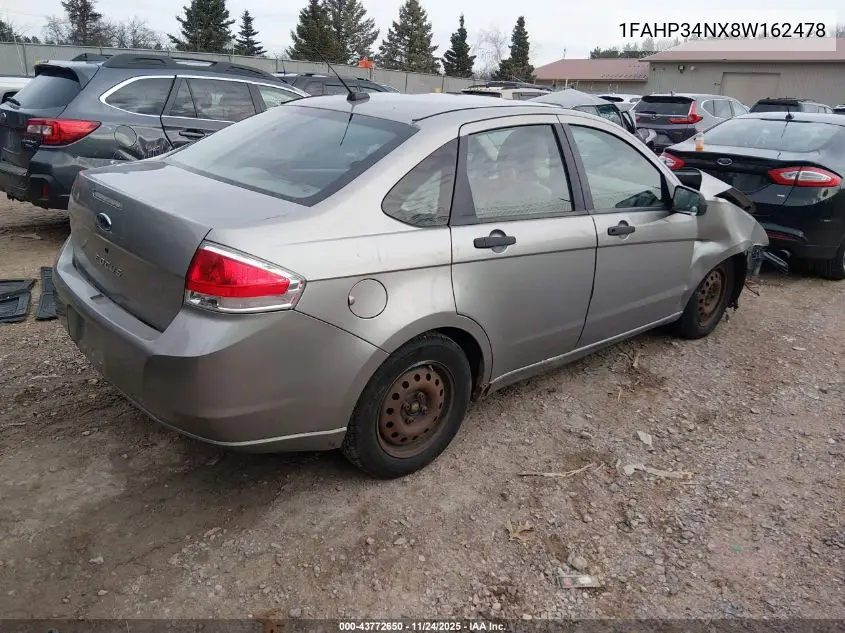 1FAHP34NX8W162478 2008 Ford Focus S