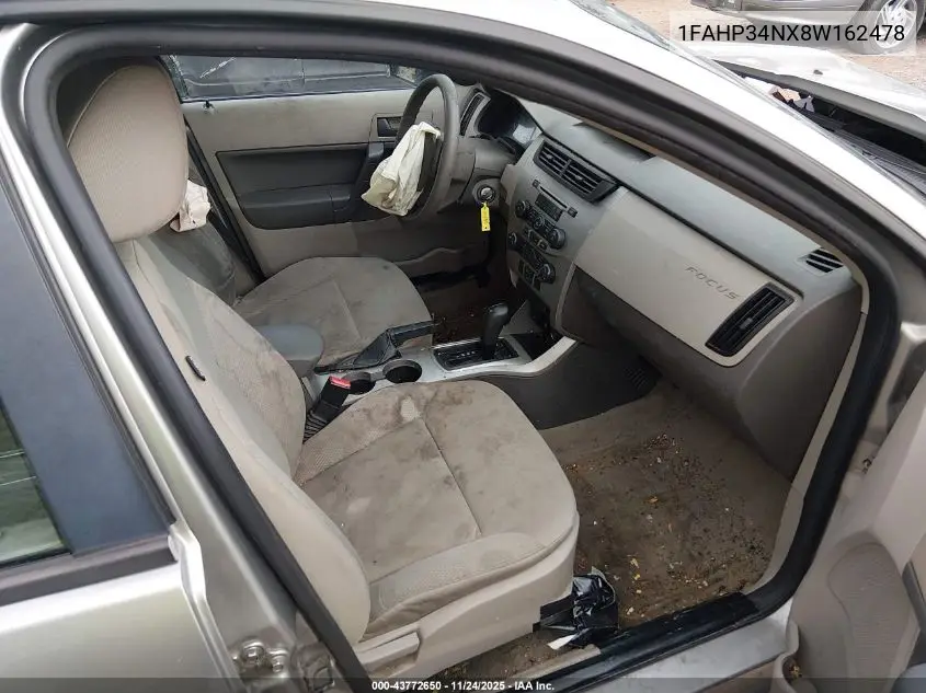 1FAHP34NX8W162478 2008 Ford Focus S