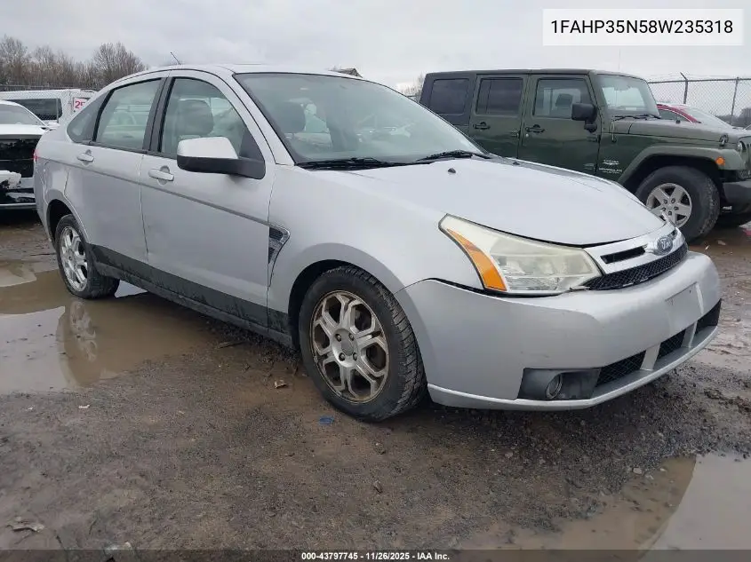 1FAHP35N58W235318 2008 Ford Focus Se/Ses