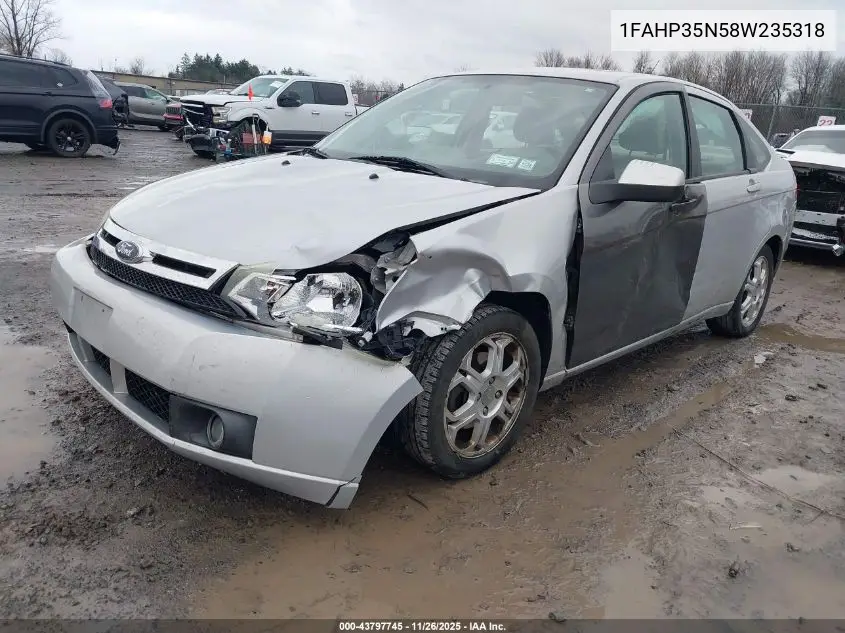 1FAHP35N58W235318 2008 Ford Focus Se/Ses