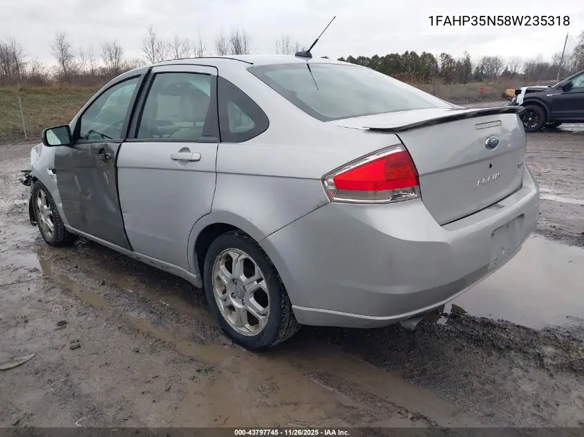 1FAHP35N58W235318 2008 Ford Focus Se/Ses