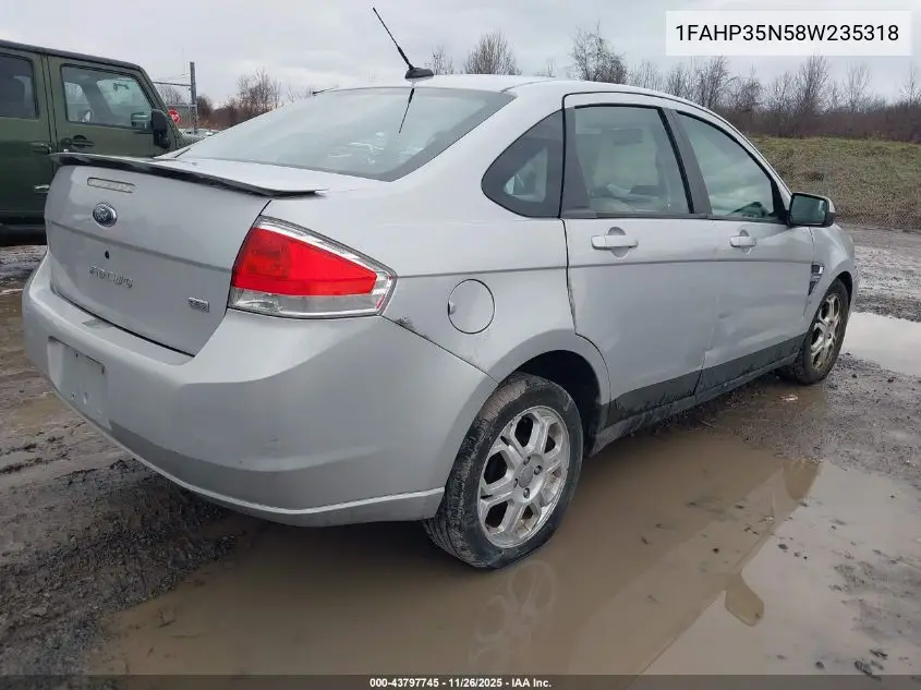 1FAHP35N58W235318 2008 Ford Focus Se/Ses